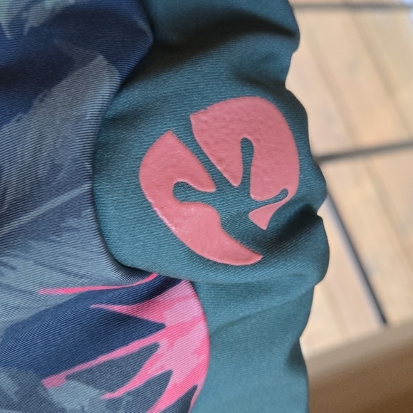 DartFrog Floral Sports Bra with Pink and Teal Design Sz. L - Picture 2 of 6